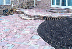 Patio and Walkways: Tumbled Paver Walkway
