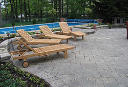 Patio and Walkways: Pool Side Courtyard/Mini Retaining Wall