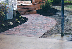 Patio and Walkways: Tumbled Paver Walkway 1