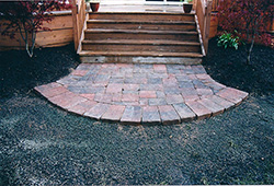 Patio and Walkways: Tumbled Paver Walkway