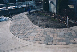 Patio and Walkways: Tumbled Paver Walkway